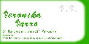 veronika varro business card